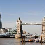 The Shard och Tower Bridge i London